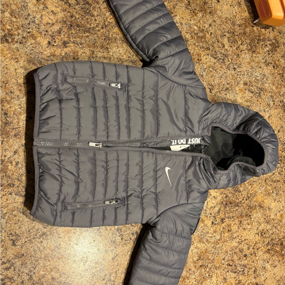 Nike Kids Charcoal Puffer Jacket